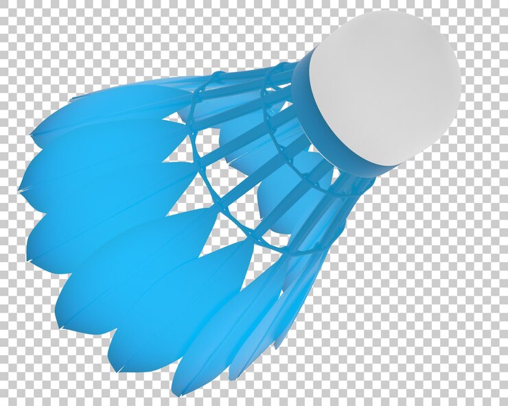 PSD shuttlecock on transparent background 3d rendering illustration