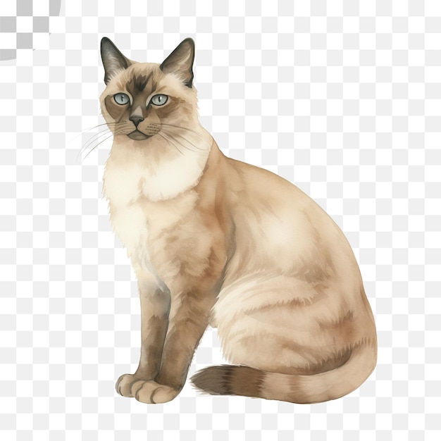 透明な背景に座っているシャム猫 - シャム猫 png ダウンロード