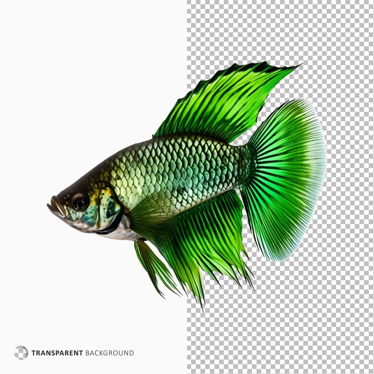 PSD siamese fighting fish isolated on transparent background betta fish