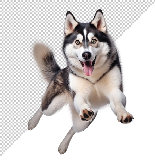 PSD siberian husky jumping