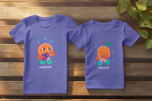 Siblings clothes mockup design