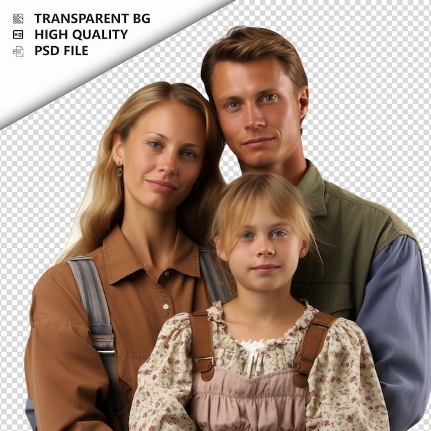 PSD sick white family ultra realistyczny styl białe tło