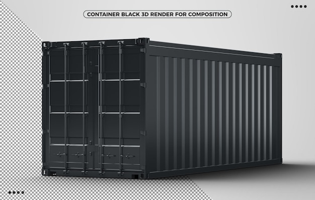 Боковой 3д черный контейнер для макияжа