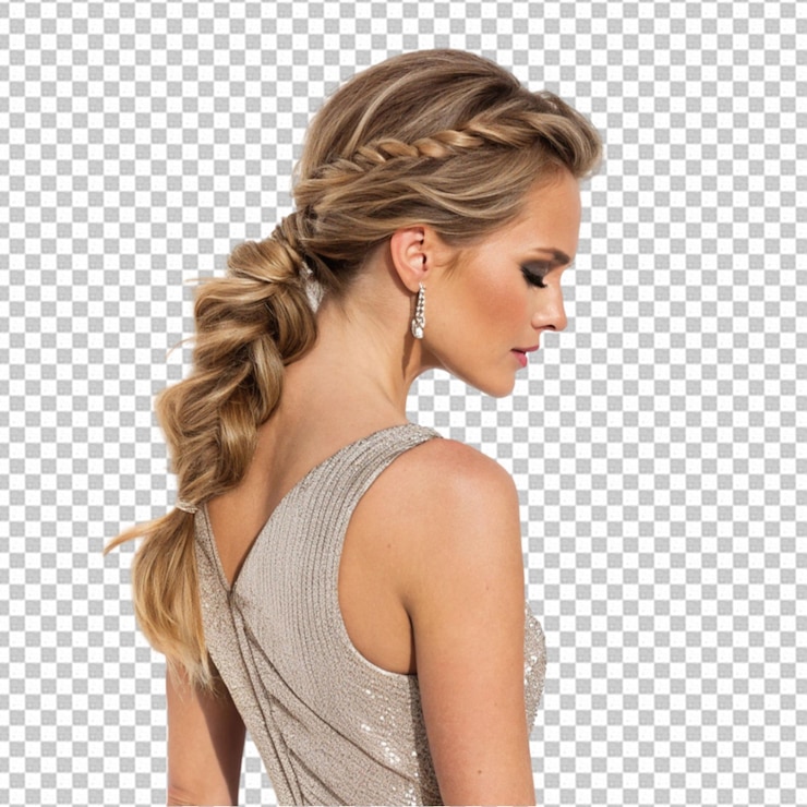 PSD side braid hair style