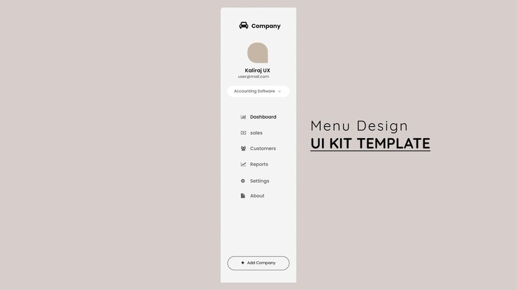 PSD side menu design