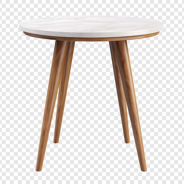 PSD side table isolated on transparent background