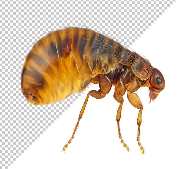 PSD side view of a flea