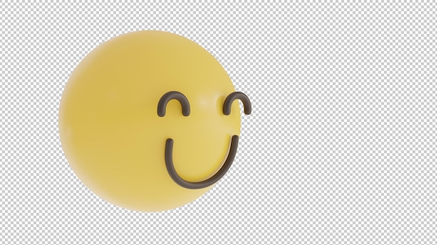 PSD Вид сбоку счастливый 1emoji png