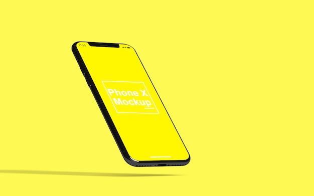 PSD side view of mobile phone mockup