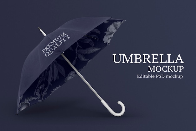 열린 우산 디자인의 측면보기