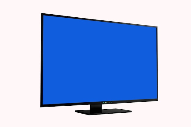 Side view of transparent LCD screen with editable screen mockup psd