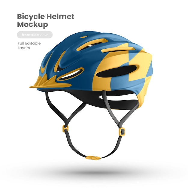 PSD side view of premium bicycle helmet mockup