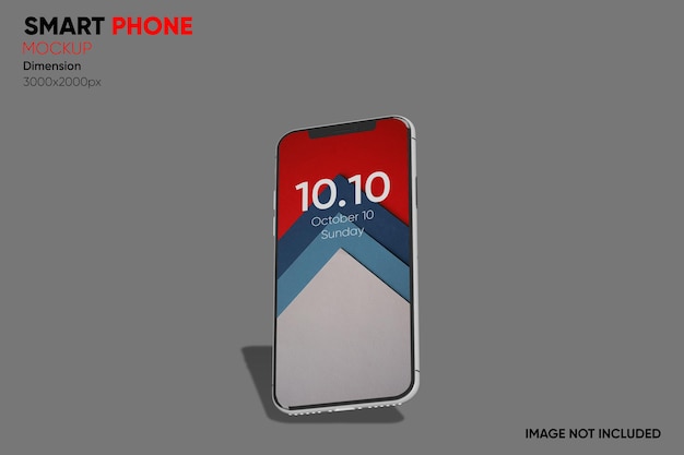 Mockup di smartphone con vista laterale