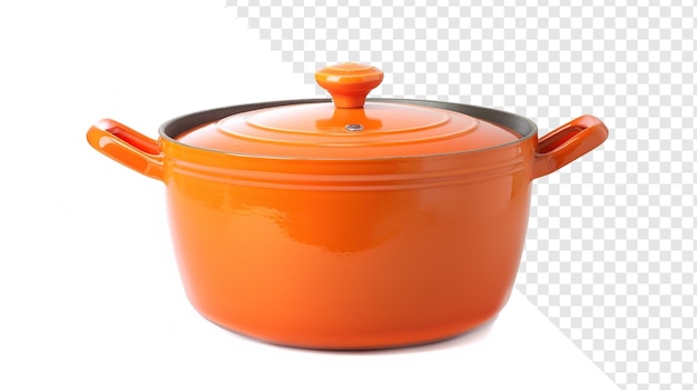 PSD side view soup pot isolated on transparent background