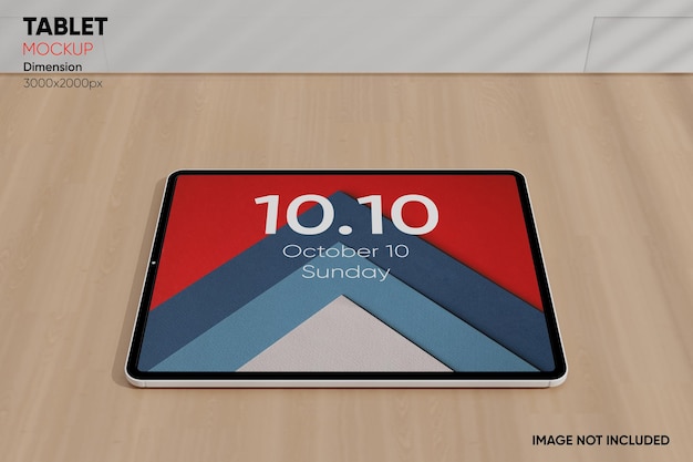 Mockup di tablet con vista laterale