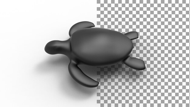 Side view of turtle 3d render