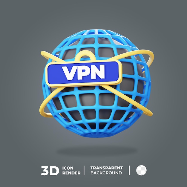 Sieć Vpn Z Ikoną 3d