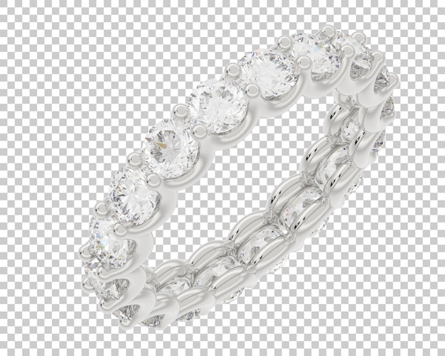 Sieraden met diamanten op transparante achtergrond 3d-rendering illustratie