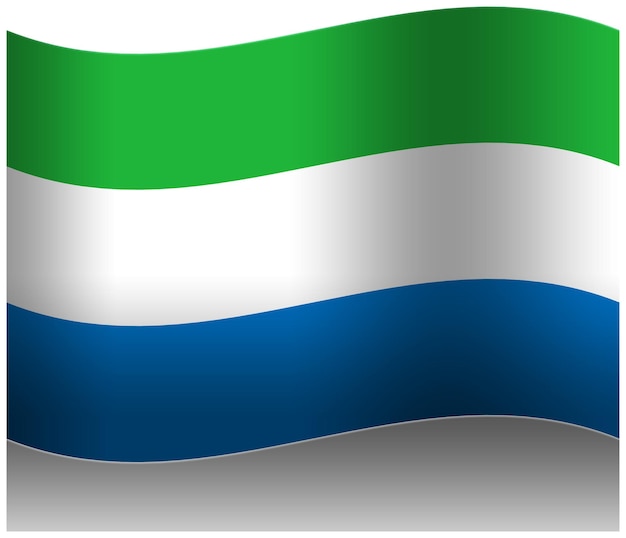 PSD sierra leone wave flag 3d