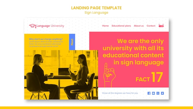 PSD sign language landing page