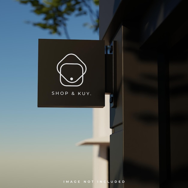 Sign logo mockup