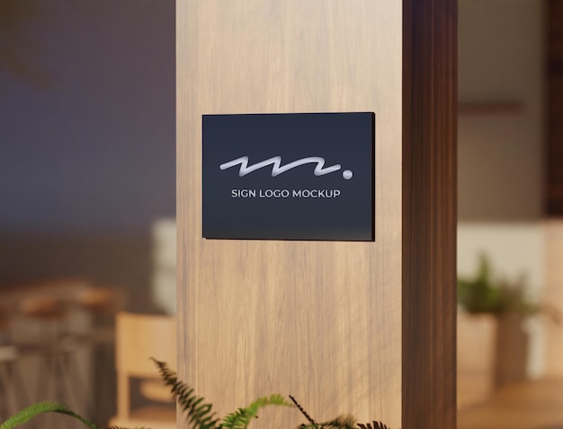 Sign logo mockup