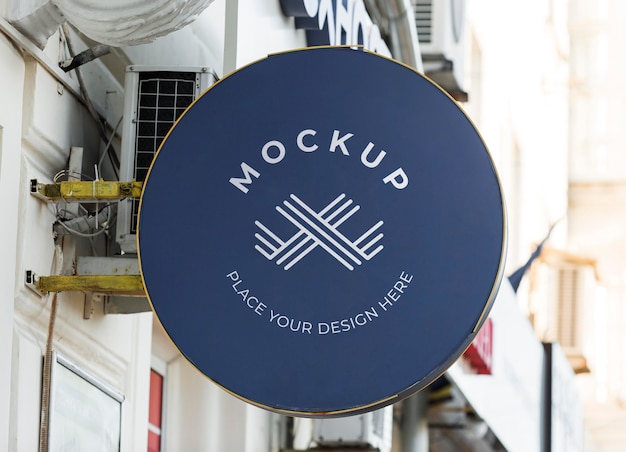 sign mock-up for street business