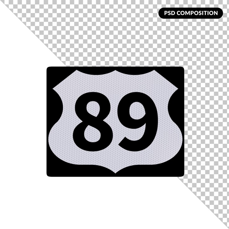 PSD a sign that says 88 on it