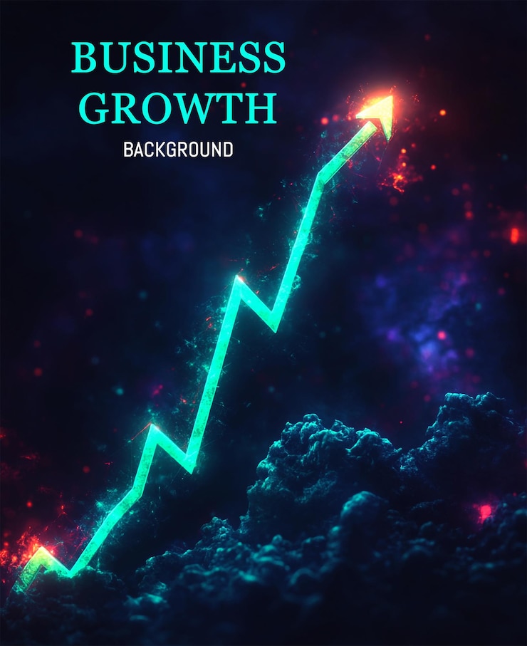 PSD a sign that says business growth on it