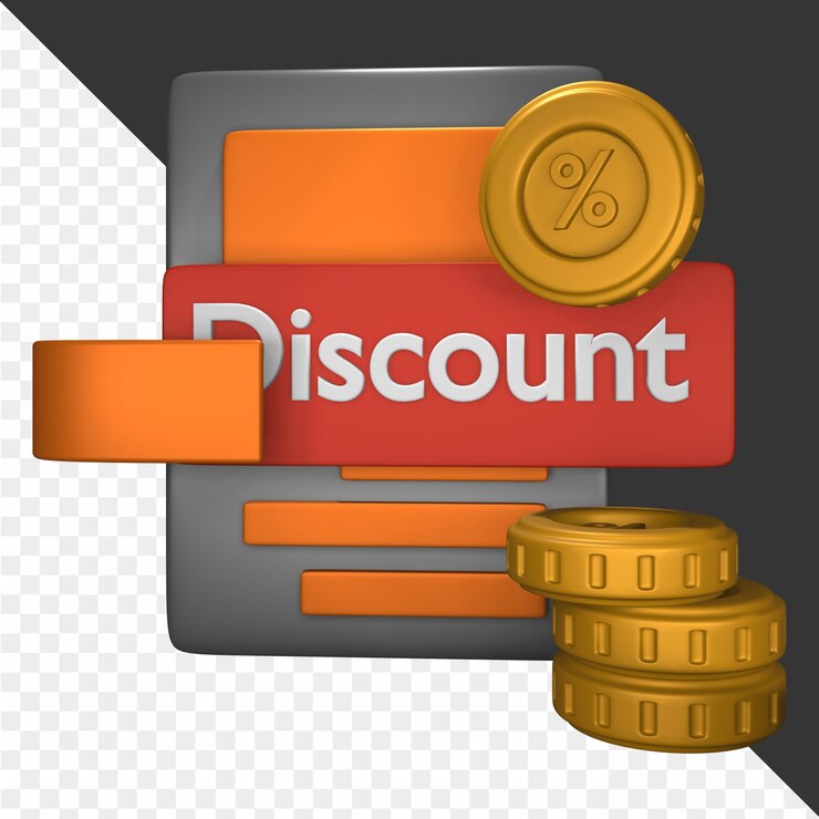 PSD a sign that says quot discount quot on it