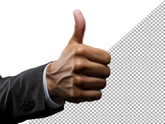 Sign with hand with transparent background