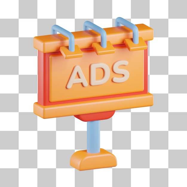 PSD signage billboard 3d icon