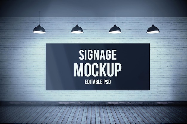 Signage photoshop mockup