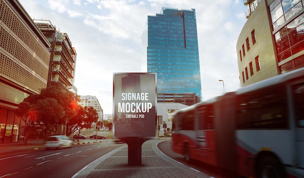 Signage photoshop mockup