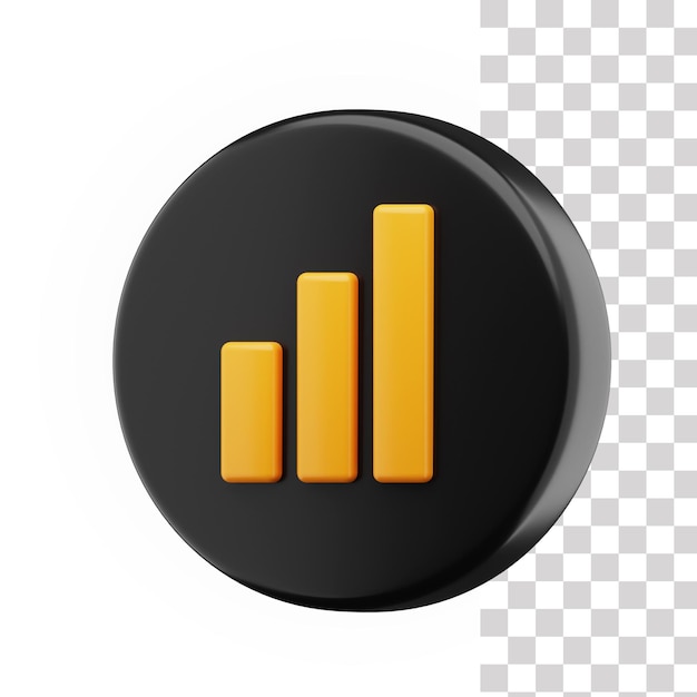 Signal bars 3d icon