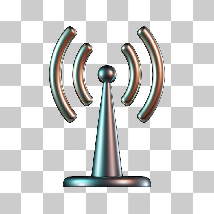 PSD signal radiation 3d icon