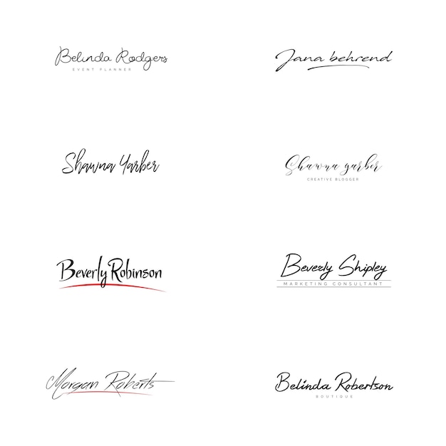 Signature Logo PSD