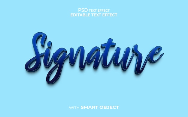 PSD signature text effect