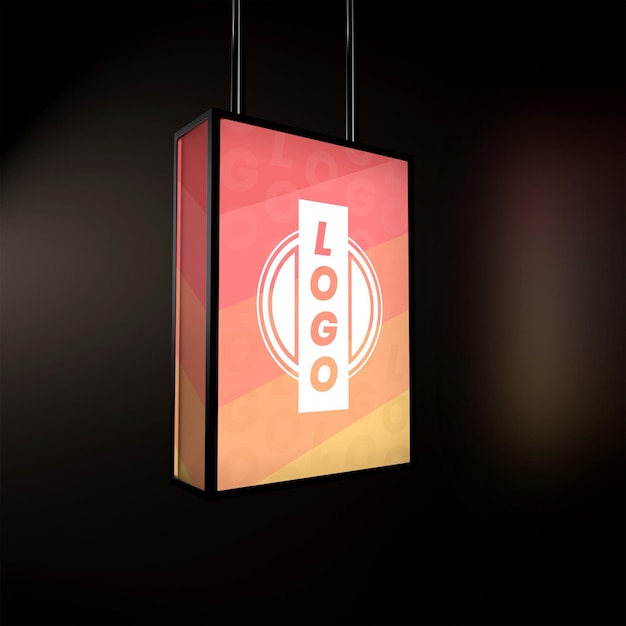 PSD signboard logo mockup