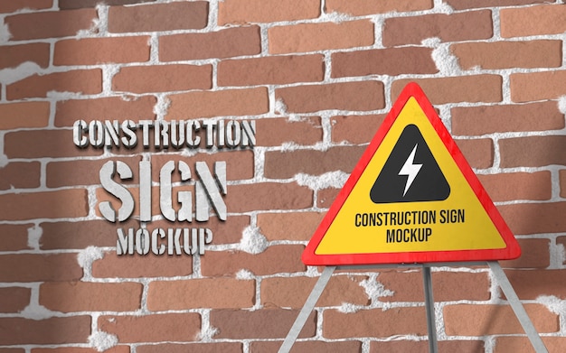 PSD signboard mock-up design at construction site