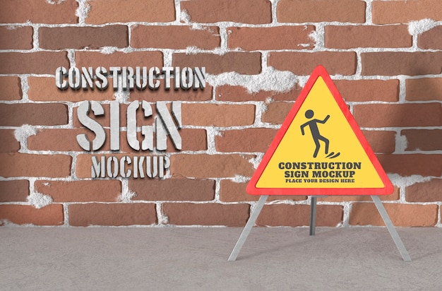 PSD signboard mock-up design at construction site