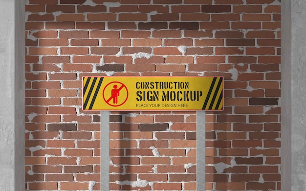 Signboard mock-up design at construction site