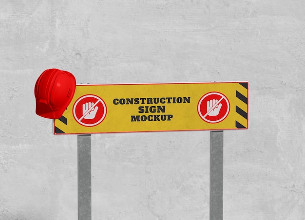 PSD signboard mock-up design at construction site