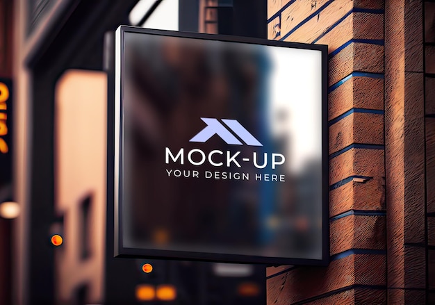 Signboard mockup psd