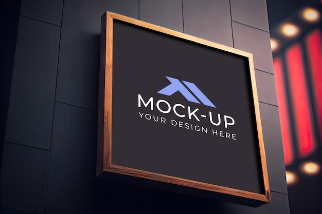 Signboard mockup psd