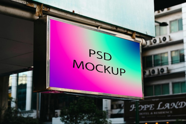 a signboard psd file mockup