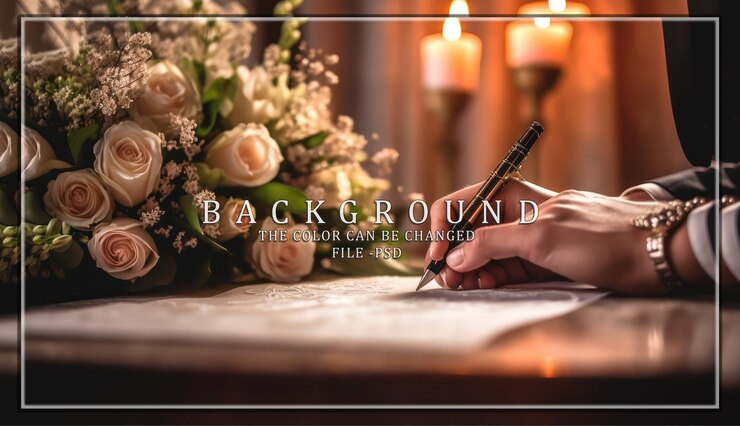 PSD signing a document with elegance