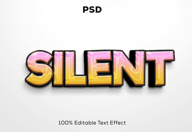 Silent 3D Editable Text Effect
