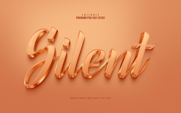 Silent luxury golden editable premium psd text effect