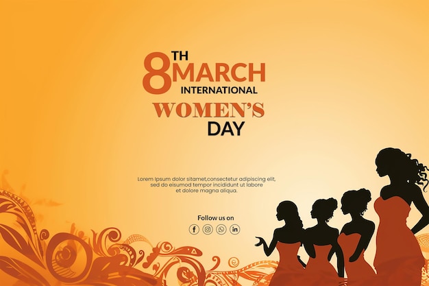 PSD silhouetgroep van multiculturele vrouwen internationale vrouwendag